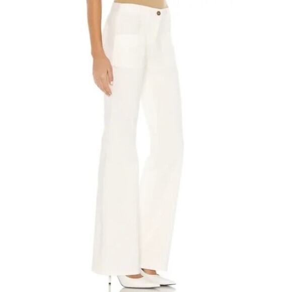 Nili Lotan NWT Oakland Wide-Leg Stretch Twill Pant in‎ Eggshell Women's Size 8 - Picture 10 of 10
